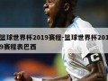 篮球世界杯2019赛程-篮球世界杯2019赛程表巴西